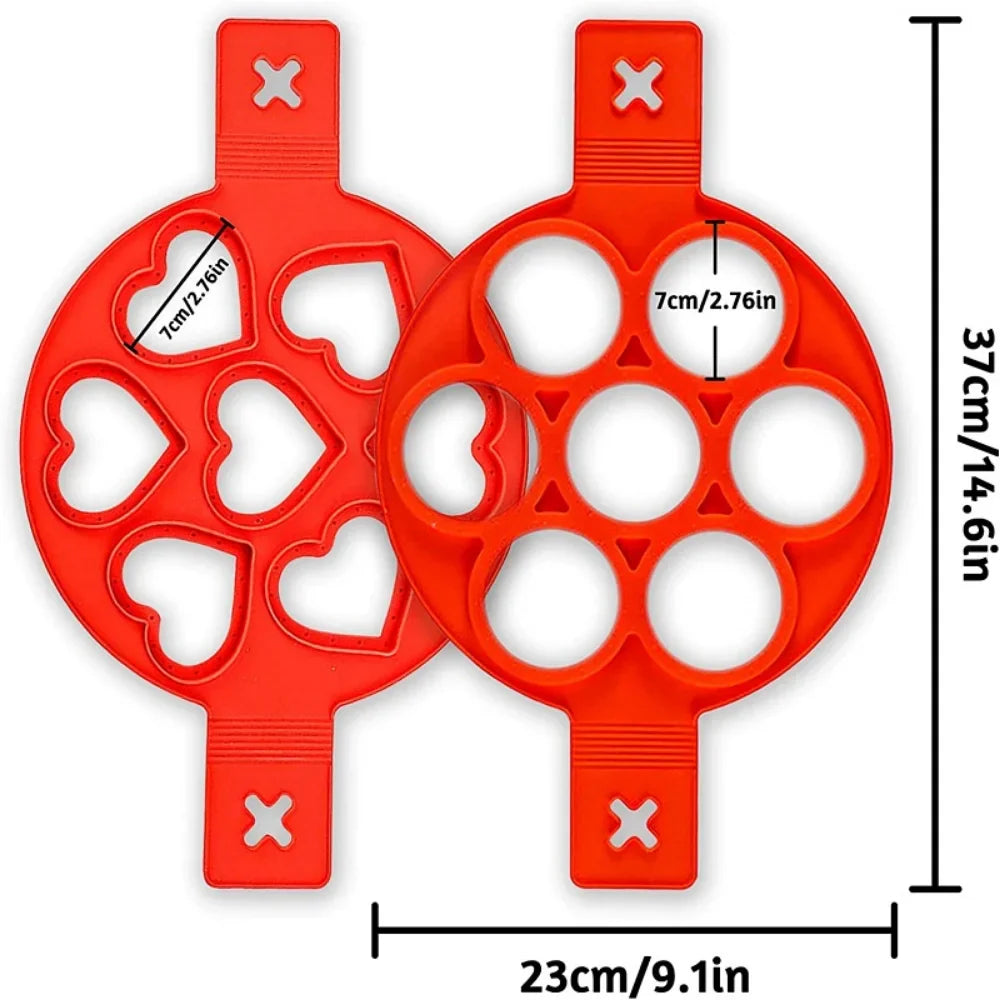 Molde antiaderente Silicone para Panquecas, Ovos e muito mais